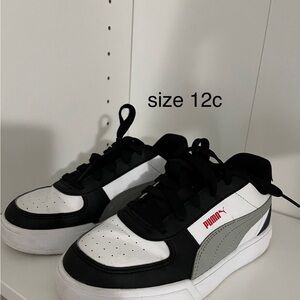 Puma Kids Sneakers - Black, White, and Gray